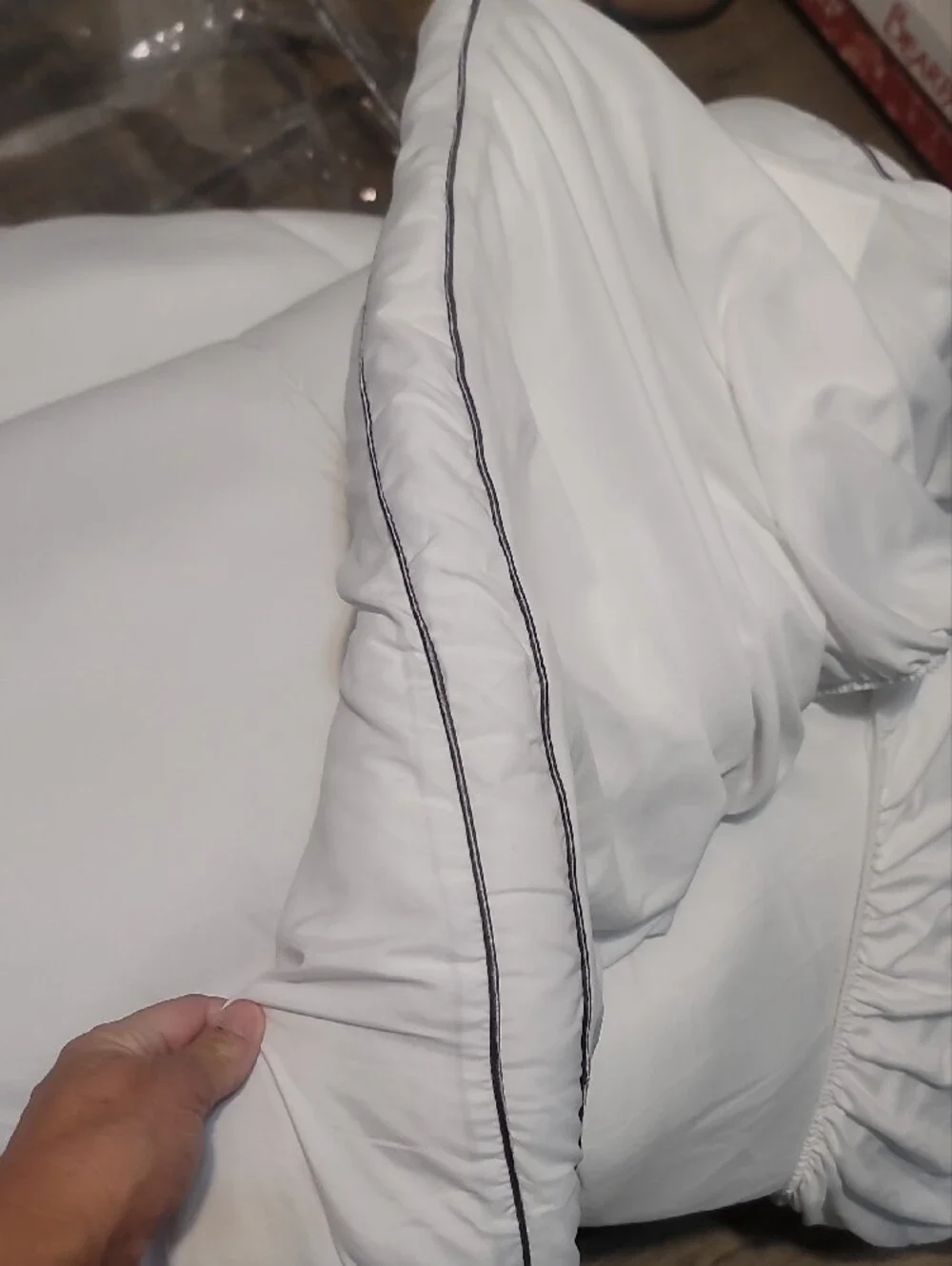 White Mattress Topper King - Plush Quilted